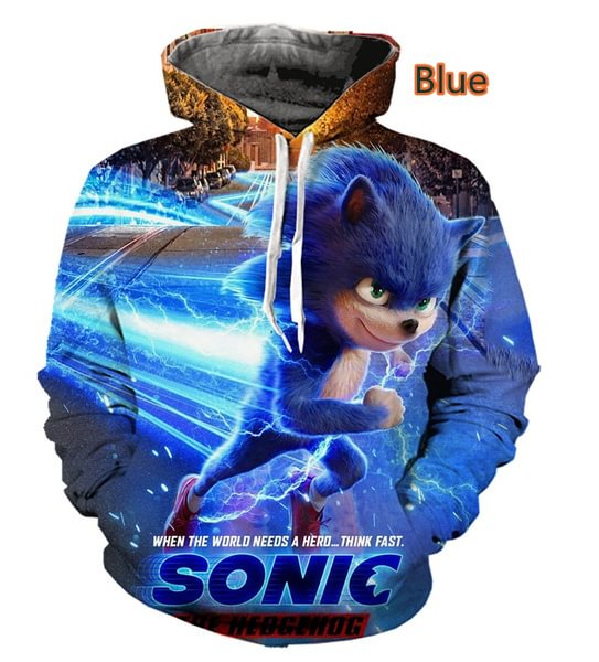 2020 New Fashion Sonic The Hedgehog Unisex Youth Hoodie Graphic Printed Sweatshirt Hooded Long Sleeve Cartoon Hoodie - Shop Trendy Women's Fashion | TeeYours