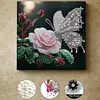 DIY Pearl Painting Butterfly for Home Wall Decor with Frame(25x25cm)
