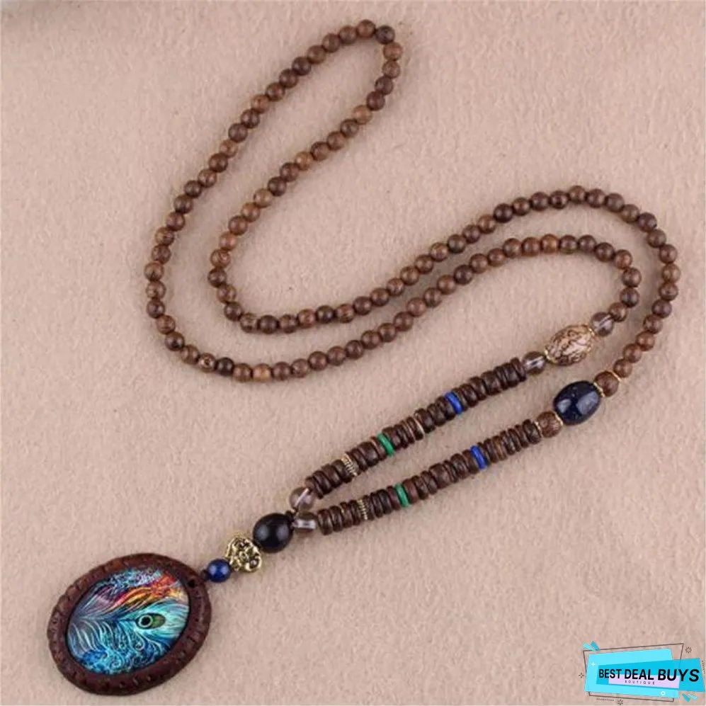Ethnic Fish Horn Long Statement Men Womens Jewelry