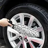2pcs Wheel Barrel Brush Microfiber Wheel Cleaner Brush Removable Cover Auto Tire Cleaning Scrubber Auto Accessories for Car Maintenance Vehicle Wash Tool (black)