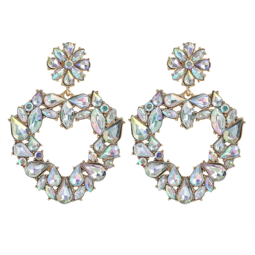 Dvacaman New Designs Crystal Square Drop Earrings for Women 2019 Fashion Rhinestone Statement Earrings Dangle Wedding Jewelry