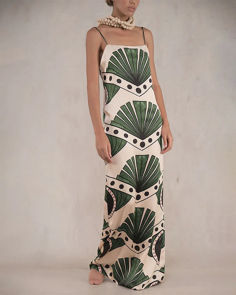 Palm tree fashion print Maxi dress