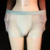 Silky texture men's ultra-thin transparent boxer ice silk underwear
