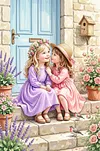 Luxury AB Velvet Diamond Painting Kit - Cute Girl