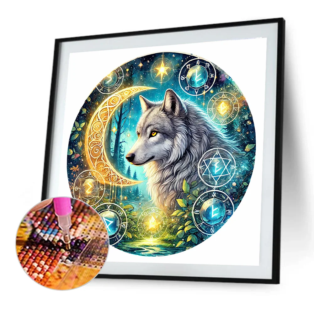 Diamond Painting - Full Round Drill - Wolf(Canvas|30*30cm)