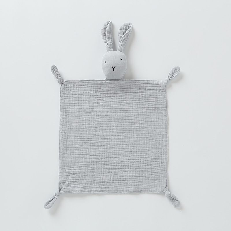 Newborn Toddler Bunny Sleeping Comforter Blanket Bib
