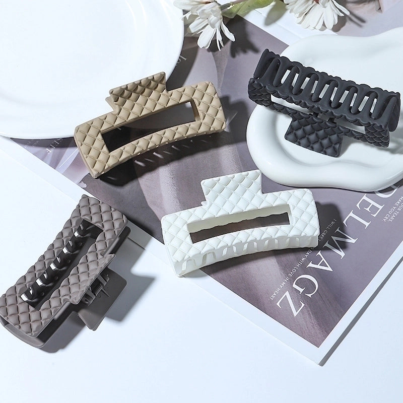 Elegant Minimalist Solid Color Plastic Resin Hair Claws