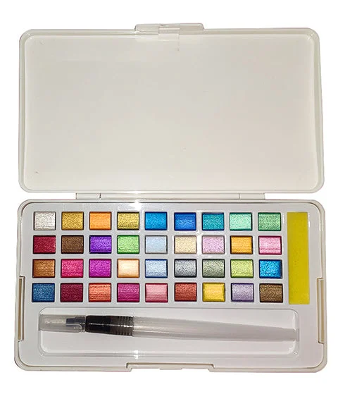 36 Colors Metallic Watercolor Paint Set