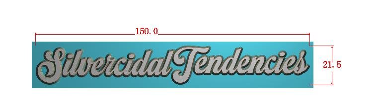 Silvercidal Tendencies Custom Emblem Metal Badge-Chrome-2pcs