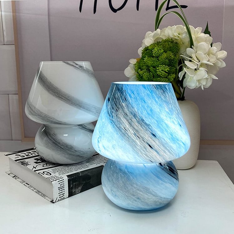 Planet Glass Mushroom Table Lamp CSTWIRE