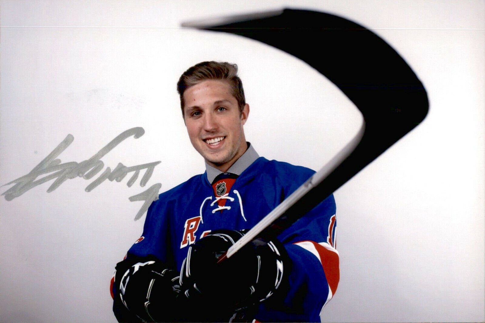 Gabriel Fontaine SIGNED 4x6 Photo Poster painting NEW YORK RANGERS #4