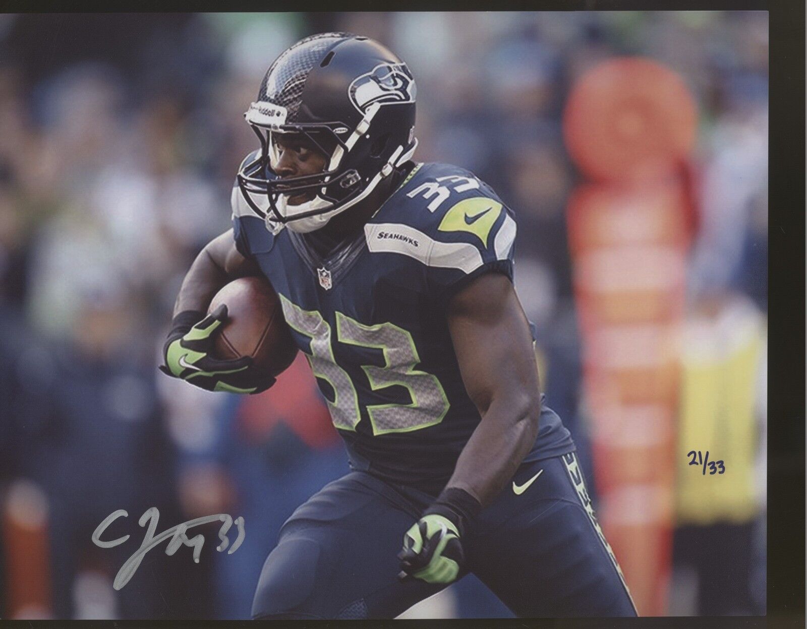 Christine Michael 8x10 Photo Poster painting LE 21/33 Autographed Signed AUTO Seahawks SPH 0251