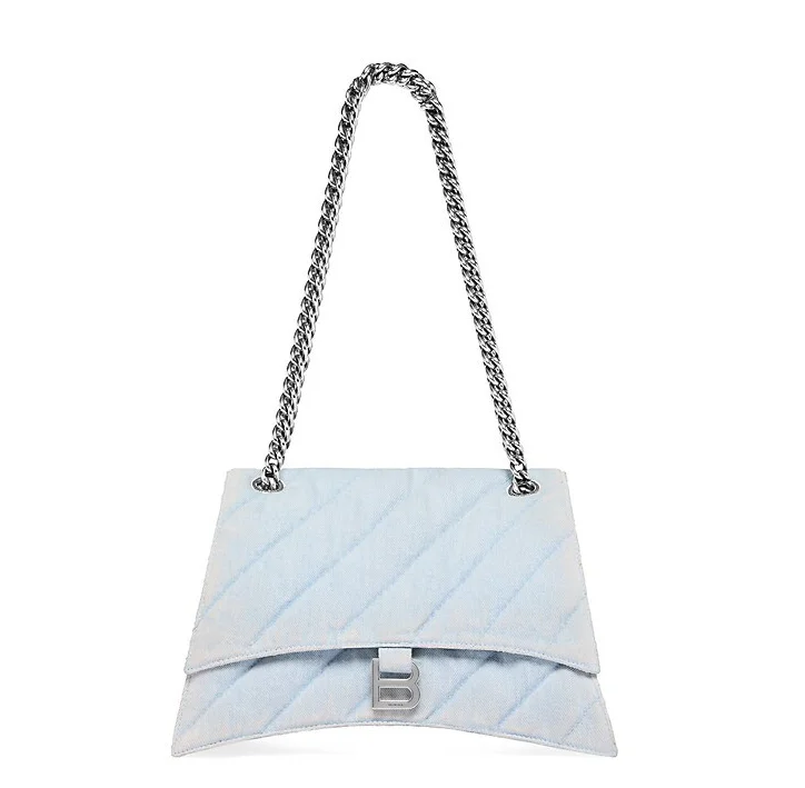 Balenciaga Crush Medium Chain Bag Quilted Denim 5 out of 5 Customer Rating
