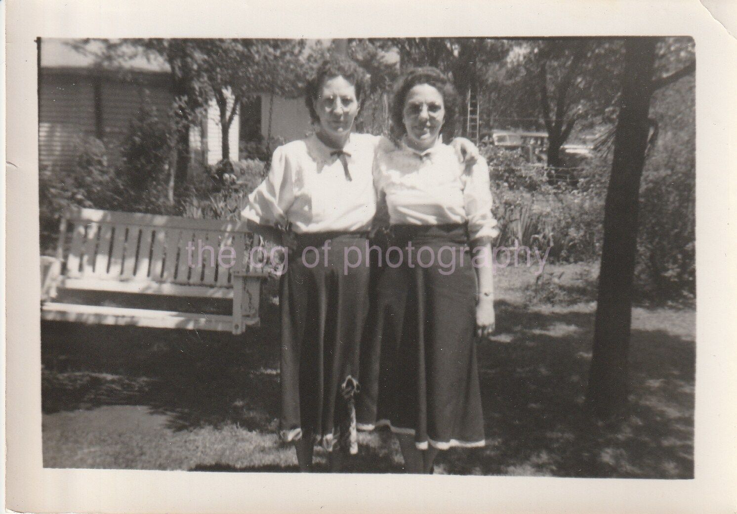 FOUND Photo Poster painting Original B and W Snapshot Photo Poster paintingGRAPHYDD 810 29 P