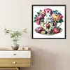 Kaninchen und G&auml;nsebl&uuml;mchen - Rundbohrer Diamantmalerei - 40*40cm