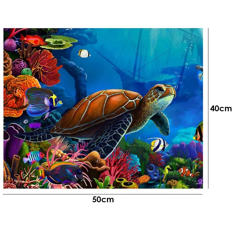 Sea Turtle 5D DIY AB Diamond Painting Mosaic Embroidery Ocean