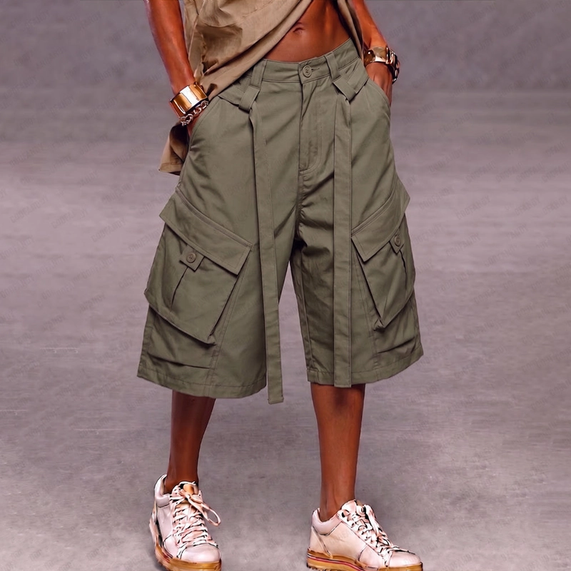 Utility Multi-Pocket Techwear Cargo Shorts