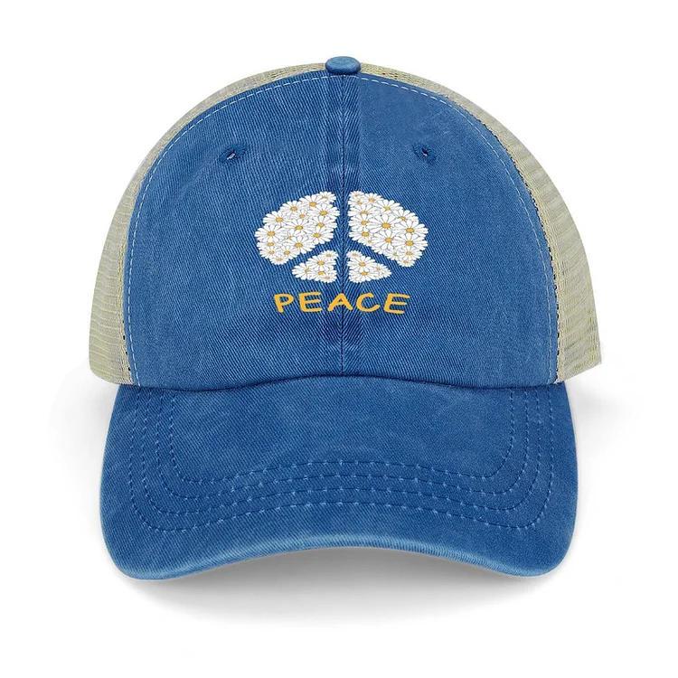 The Cowboy Hat Peace Against War White Daisies  customized, personalized, gift