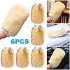 6Pcs Plush Car Wash Gloves Soft Car Cleaning Mitt Auto Cleaning Tool Accessories