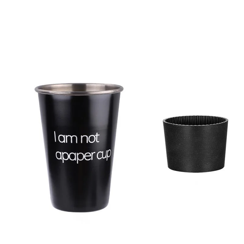 Coffee Cups-Letter Slogan-Black Letter Printed