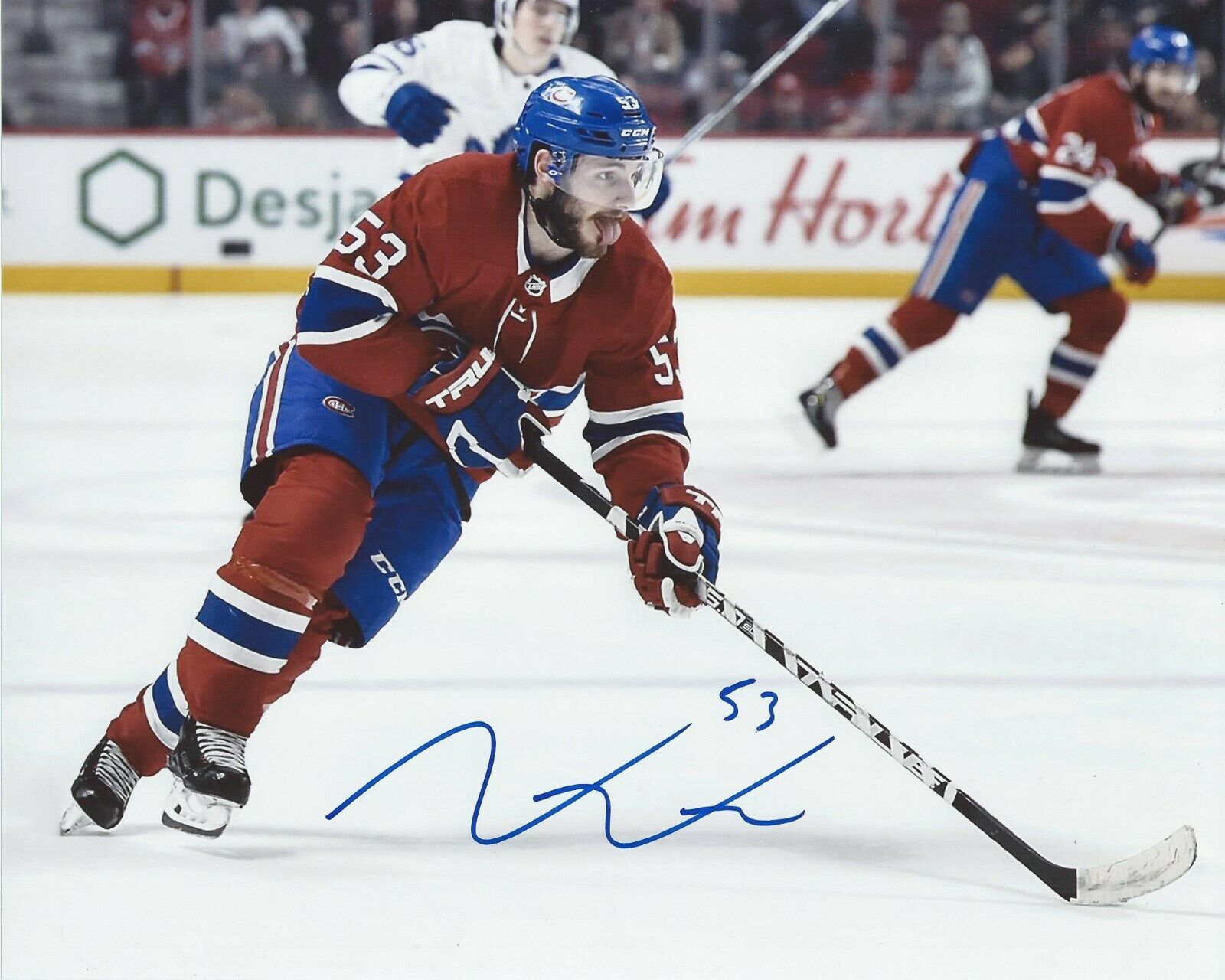 Victor Mete Signed 8x10 Photo Poster painting Montreal Canadiens Autographed COA D
