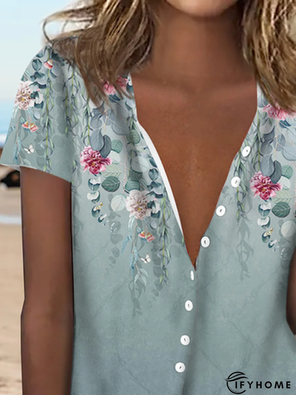 Casual Stand Collar Polyester Fibre Loose Blouses | IFYHOME