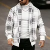 💥 2025 Hot Sale! Men Plaid Pattern Teddy Jacket, Going Out Colorful Long Sleeve Casual Flannel Jacket, For Friends, Husband, Boyfriend Gifts, For Fall Winter