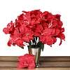 10 Bushes | Red Artificial Silk Tiger Lily Flowers, Faux Bouquets