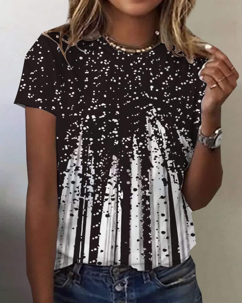 O Neck Summer Short-Sleeved Top