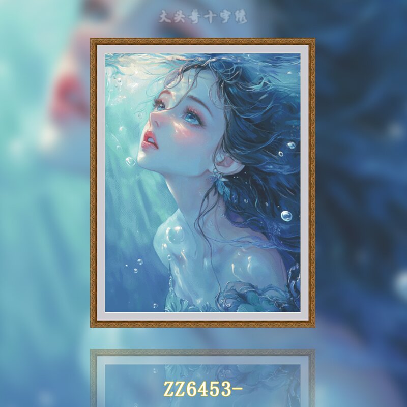[ZZ6453-Beauty in the Water] Painting Fairy Cross Stitch
