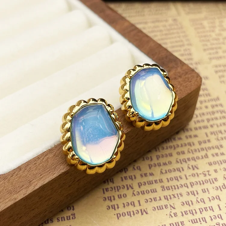 Moonlight Glass Irregular Earrings