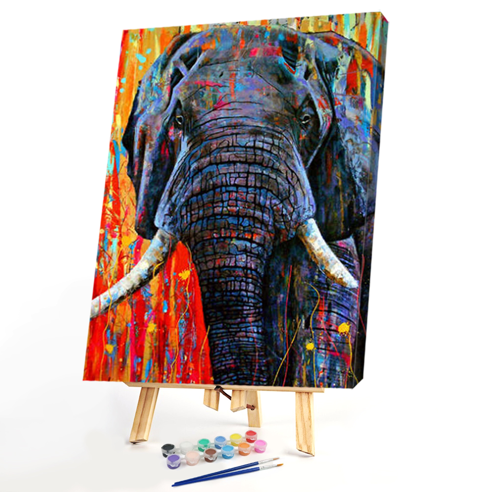 

40*50CM Paint By Numbers-Male Elephant, 501 Original
