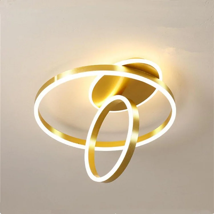 Dual Ring Acrylic Flush Mount LED Lighs Individualistic Ceiling Light - Appledas