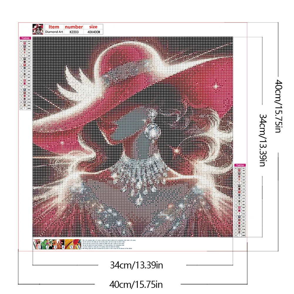 Diamond Painting - Full Round Drill - Lady(Canvas|40*40cm)