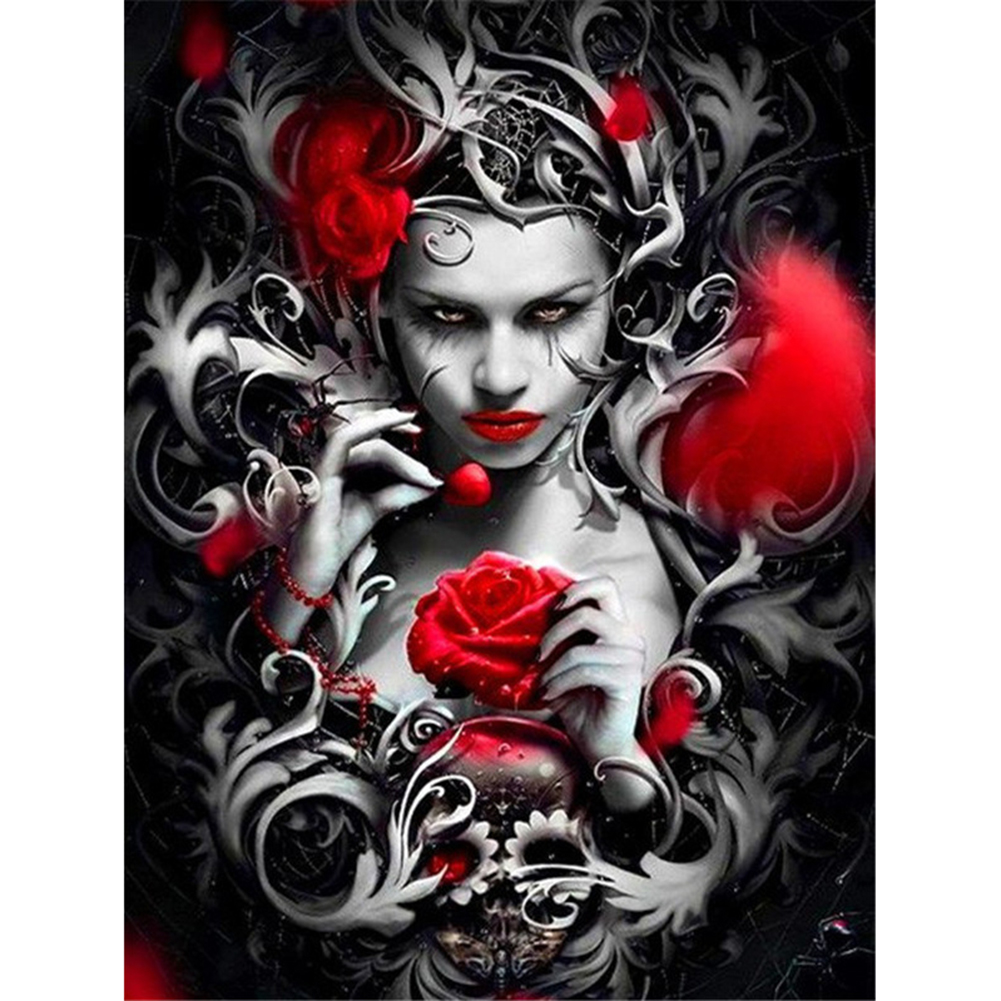 

Skull Flower Beauty - Round Drill Diamond Painting - 30*40CM, 501 Original