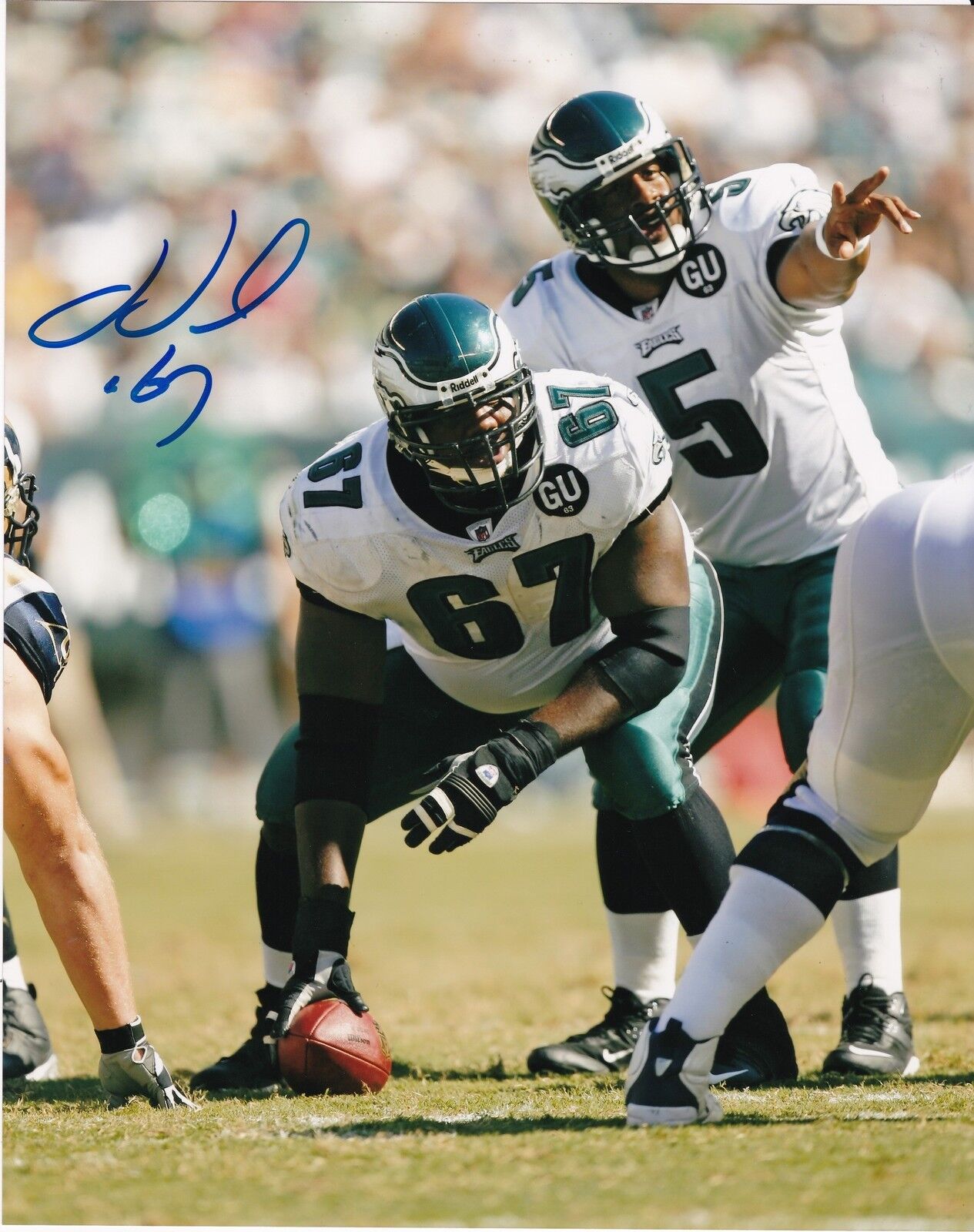 JAMAAL JACKSON PHILADELPHIA EAGLES ACTION SIGNED 8x10