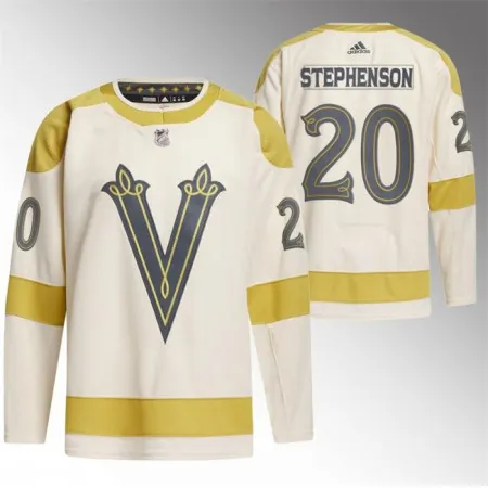 Men's Vegas Golden Knights #20 Chandler Stephenson Cream 2024 Winter Classic   Stitched Jersey