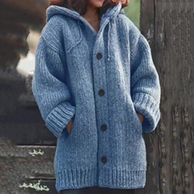 Casual Hooded Sweater Coat