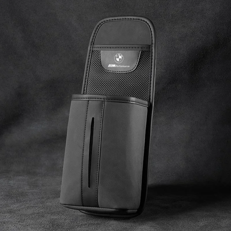 Car seat side paper drawer with storage bag