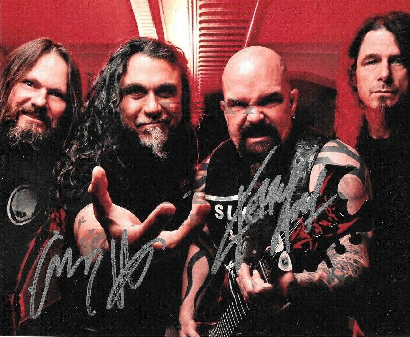 SLAYER KERRY KING & GARY HOLT Autographed Signed 8x10 Photo Poster painting Reprint