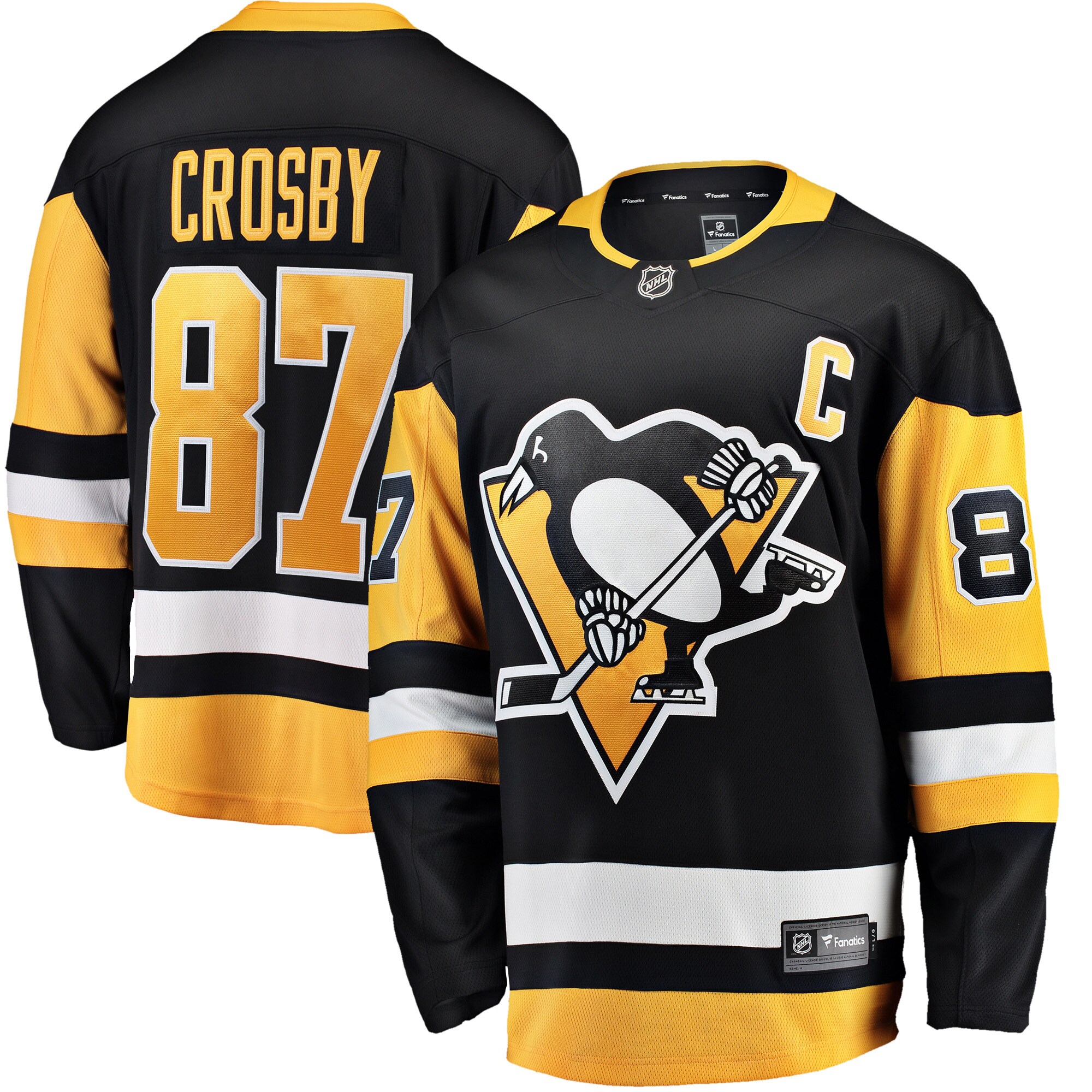 Sidney Crosby Pittsburgh Penguins Fanatics Captain Patch Home Breakaway Jersey – Black mysite