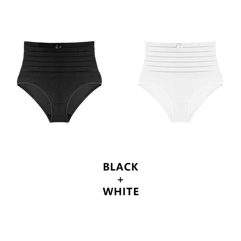 Meet'r 2Pcs/Lot Women High Waist Shaping Panties Breathable Slimming Tummy Underwear Butt Lifter Seamless Panties Shaperwear