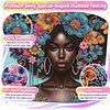 Floral Butterfly Black Lady Special Shaped 5D DIY Partial Drill Diamond Art Kit 30x30cm Diamonds Dots Gem Art Kits for Adults Home Decor