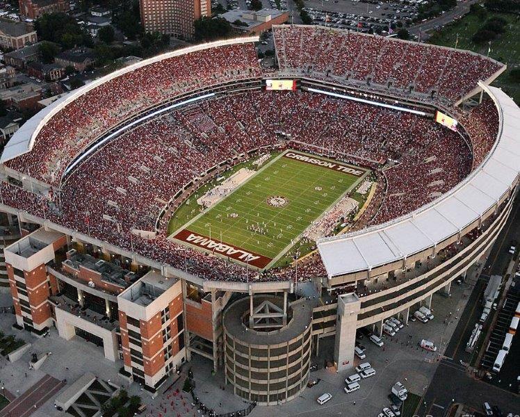 ALABAMA BRYANT DENNY Stadium Crimson Tide Glossy 8 x 10 Photo Poster painting Poster