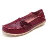 Women's Wide Width Leather Loafers Flat Shoes