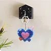 (US Only)Heart DIY Beads Needlework Keychain Craft Mosaic Beads Embroidery Keyrings Art