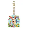 (US Only)PET Double Sided Special Shaped Easter Alphabet DIY Diamond Painting Keychain