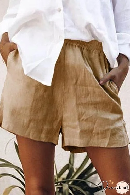 Solid Pockets Shorts