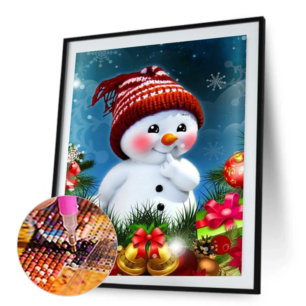Diamond Painting - Full Round Drill - Snowman(30*40cm)