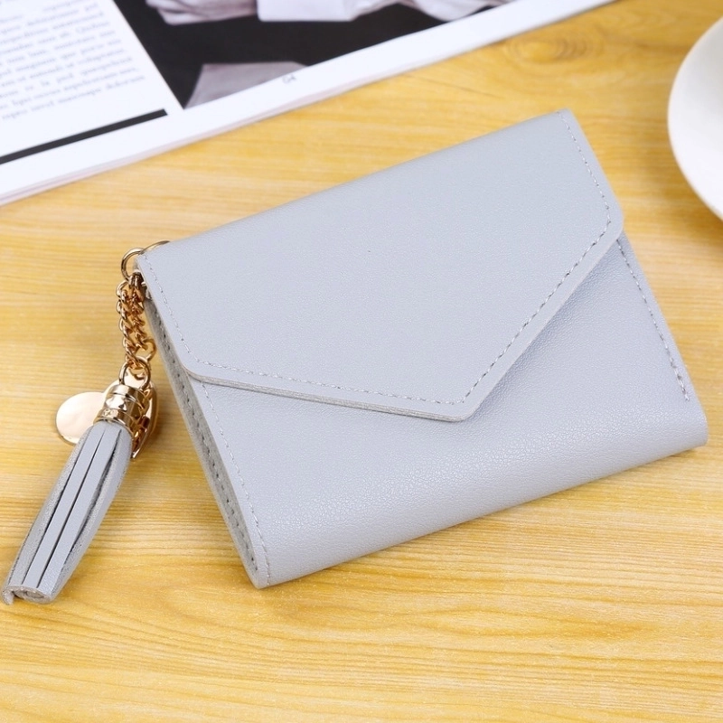 Women’s Solid Color Pu Leather Magnetic Buckle Wallets